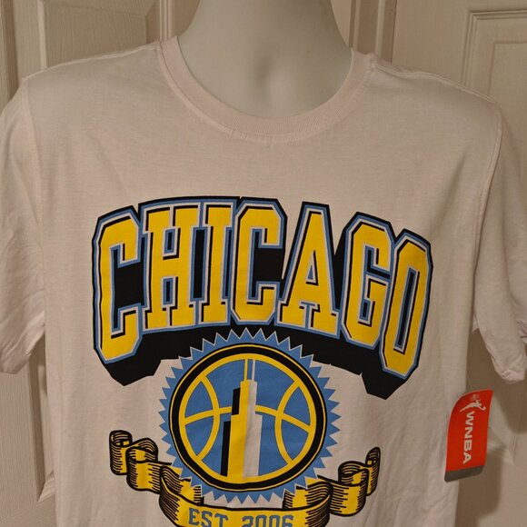 Chicago Sky White WNBA Shirt Boxy Sport NWT Size M Classics Vintage Wash T-Shirt - Picture 5 of 12